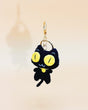 Black Cat Keychain | Crochet Keychain Anime Gift