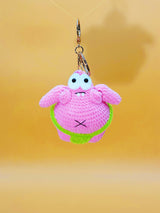 Pink Starfish Crochet Keychain