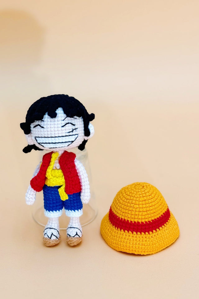 Pirate Boy Figure (13cm) | Crochet Keychain Anime Gift