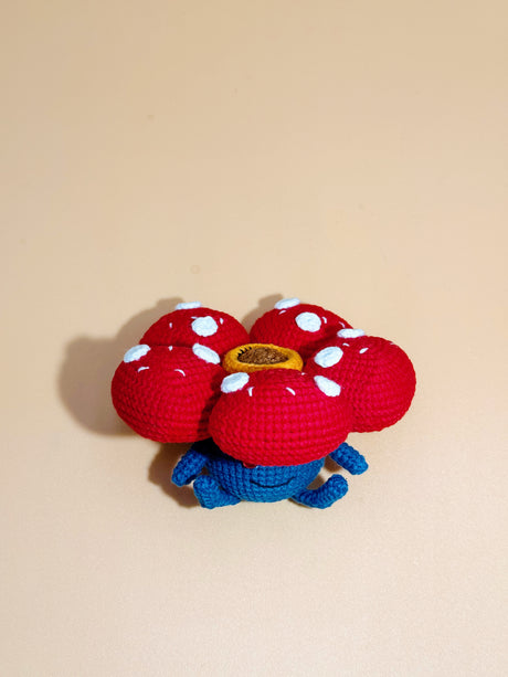 Wild Flower Monster Keychain | Crochet Keychain Gamer Gift