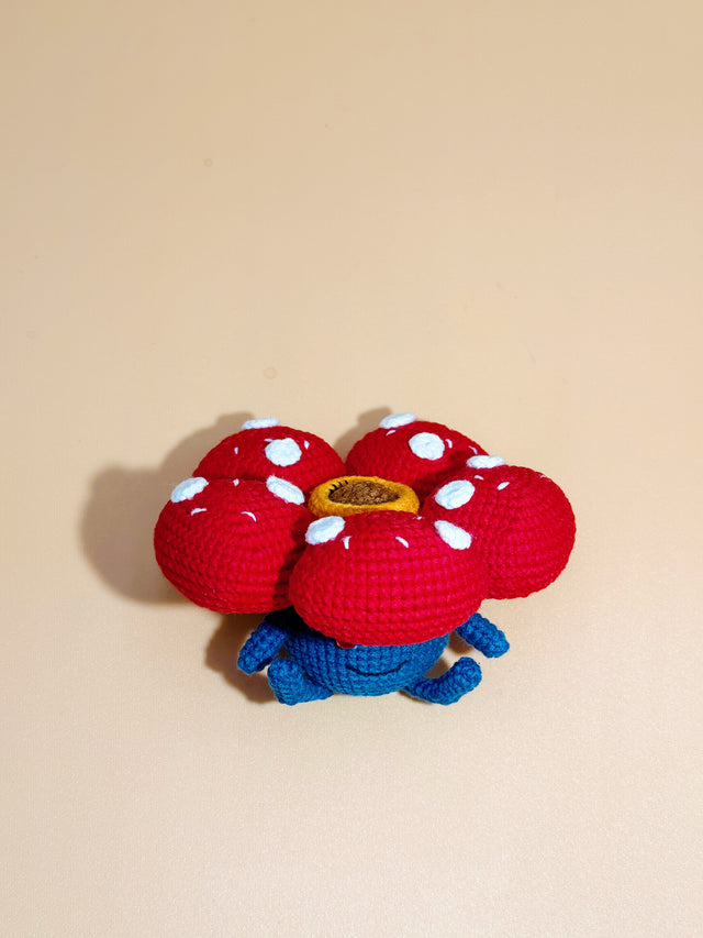 Wild Flower Monster Keychain | Crochet Keychain Gamer Gift