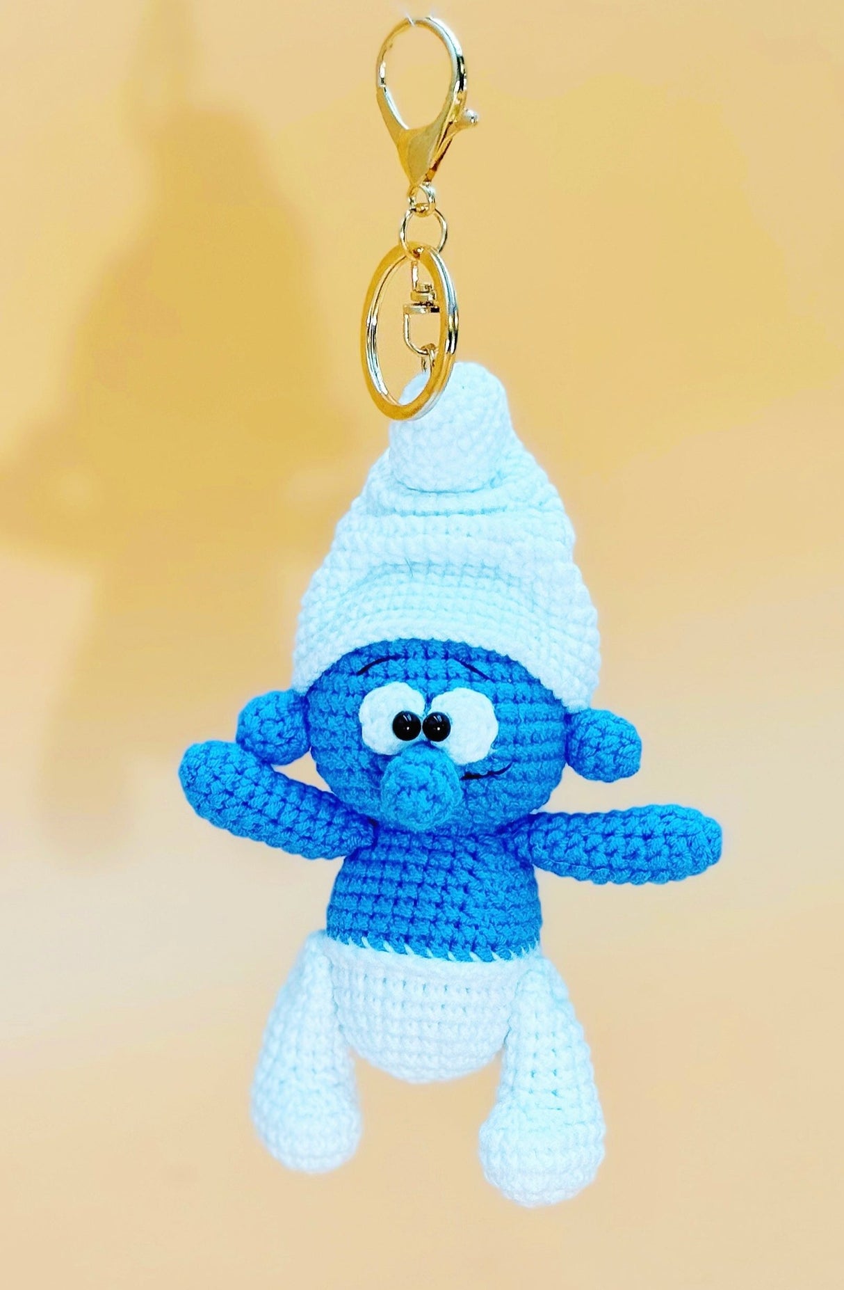 Blue monster boy Keychain | Crochet Keychain Gamer Gift