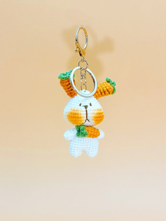 Carrot Rabit Keychain | Cute Crochet Keychain