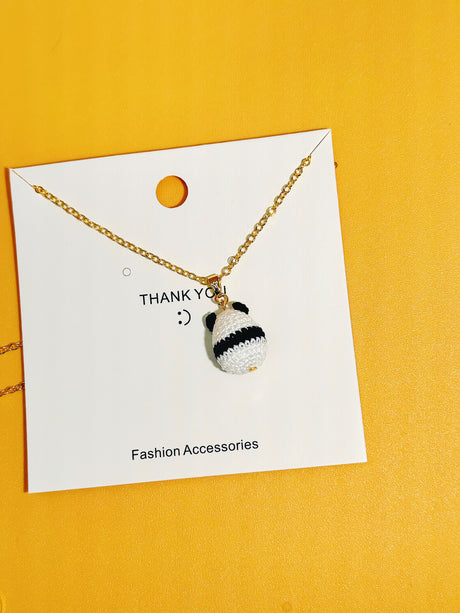 Panda Necklace | Handmade Crochet Gift