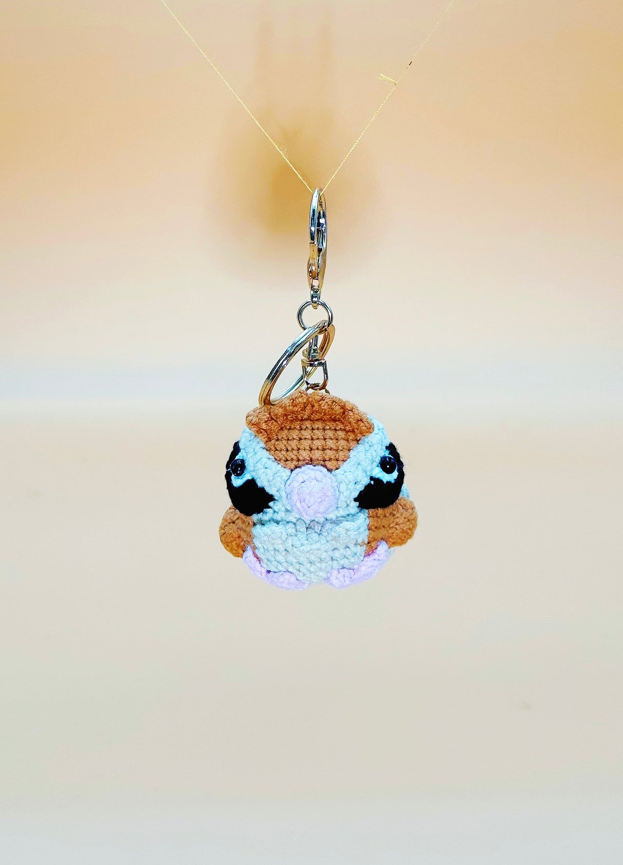 Pidgy Monster Keychain | Crochet Keychain Gamer Gift