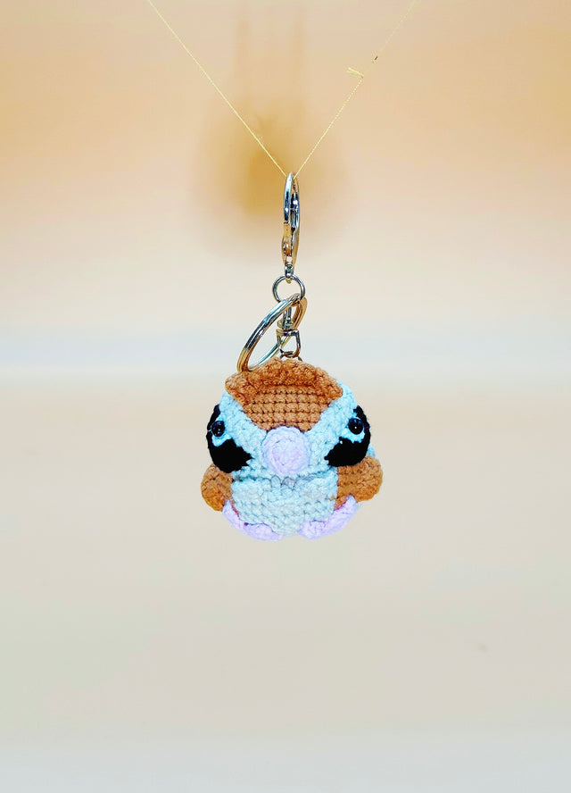 Pidgy Monster Keychain | Crochet Keychain Gamer Gift