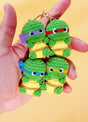 Ninja Turtle Keychain | Crochet Keychain Anime Gift