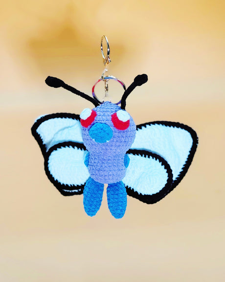 Butterfly Monster Keychain | Crochet Keychain Gamer Gift