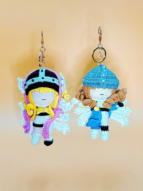Angel man/woman  (14cm) Keychain | Crochet Keychain Anime Gift