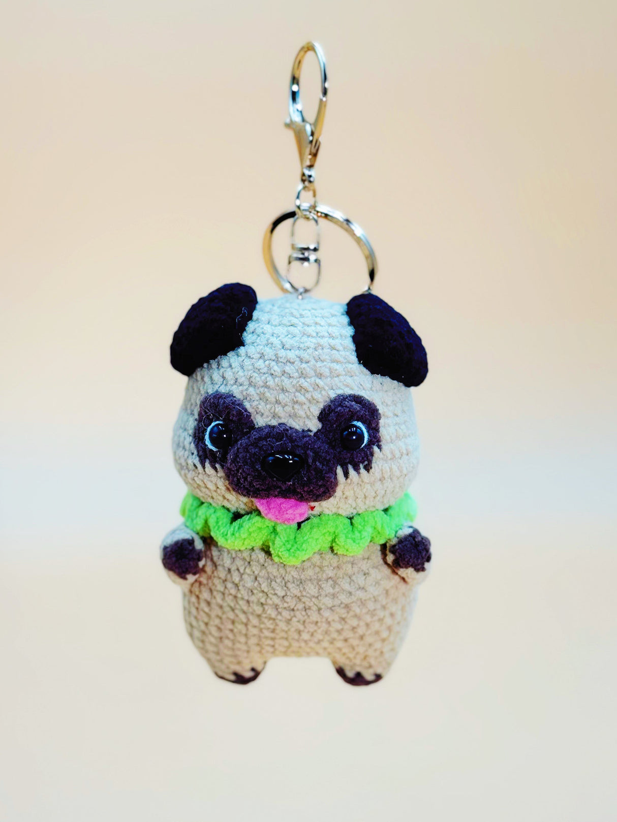 Pug Keychain | Cute Crochet Keychain