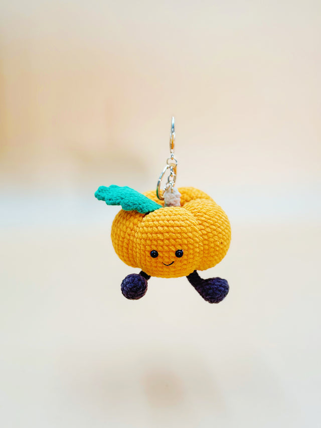 Pumpkin Keychain | Cute Crochet Keychain