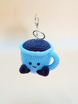 Coffee Cup Crochet Keychain