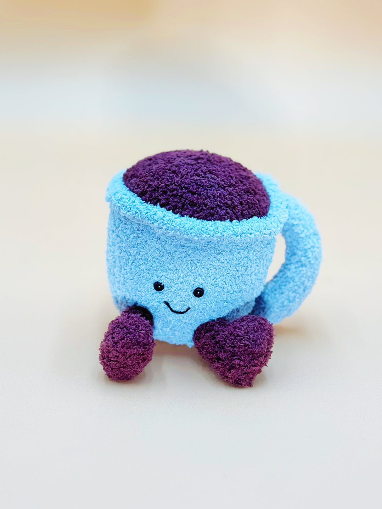 Smile Coffee Cup Plushie | Crochet Flower Pot Home Decor
