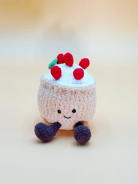 Raisin Cake Plushie | Crochet Flower Pot Home Decor