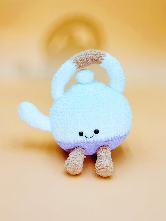 Smile Teapot Plushie | Crochet Flower Pot Home Decor