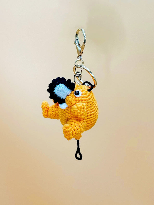 Chainsaw Poo Keychain | Crochet Keychain Anime Gift