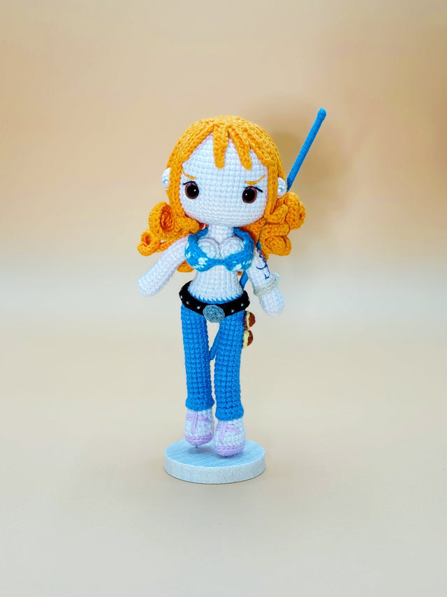 Nami Figure (18cm) | Crochet Keychain Anime Gift
