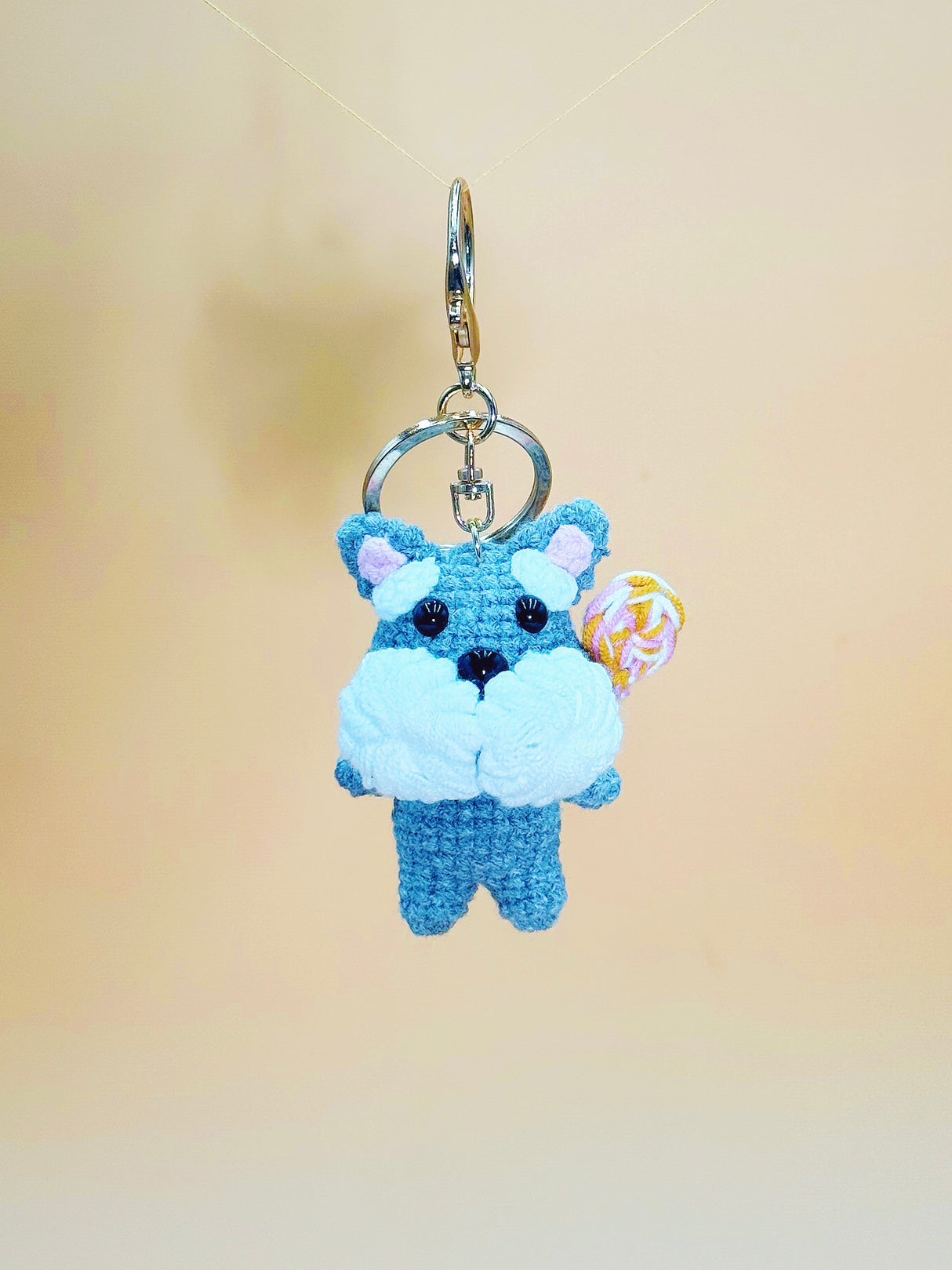 Schnauzer Dog Keychain | Cute Crochet Keychain