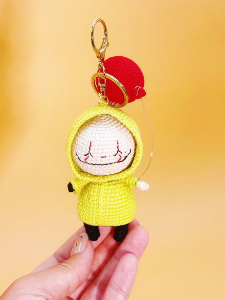 Pennywise Keychain | Crochet Keychain Anime Gift