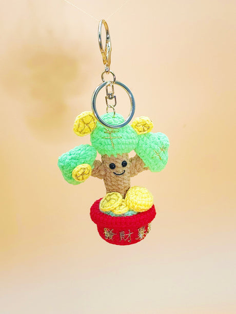 Money Tree Keychain | Cute Crochet Keychain