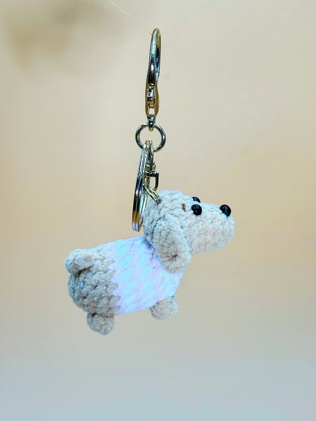 Dachshund Keychain | Cute Crochet Keychain