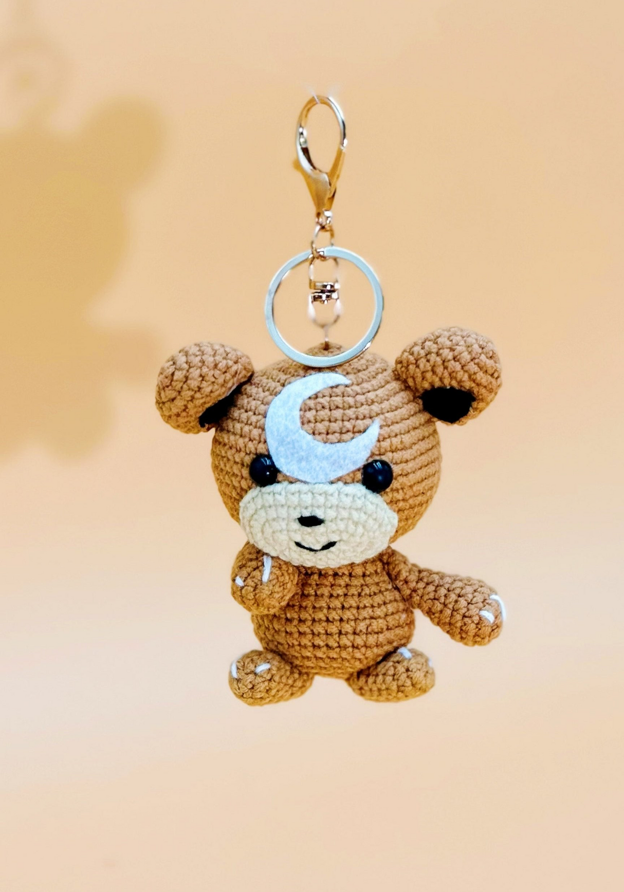 Moon Bear Monster Keychain | Crochet Keychain Gamer Gift