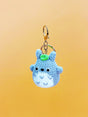 Blue forest spirit handmade crochet keychain