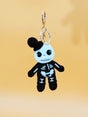 Bow-tie skeleton handmade crochet keychain